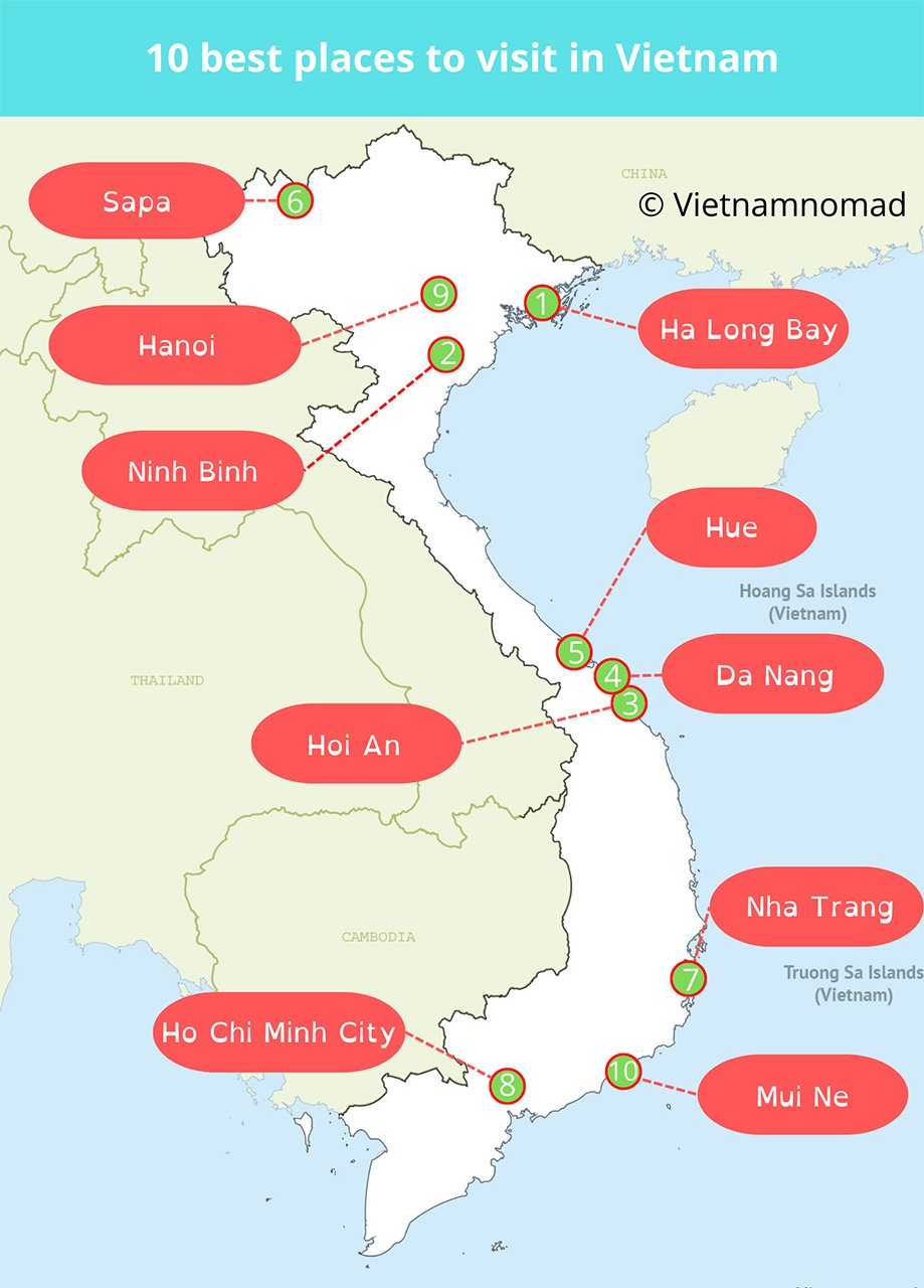 best places to visit in Viet Nam 